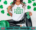 SINGLE COLOR SCREEN PRINT TRANSFER   - IN MY LUCKY ERA CHECKERED