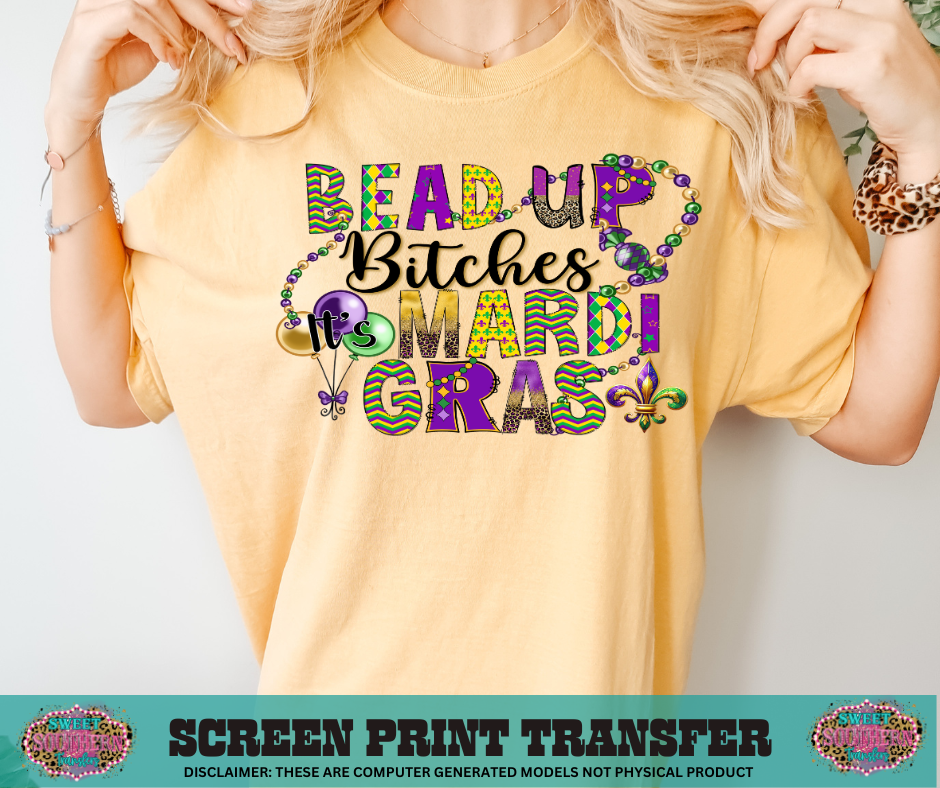 FULL COLOR SCREEN PRINT  - BEAD UP B