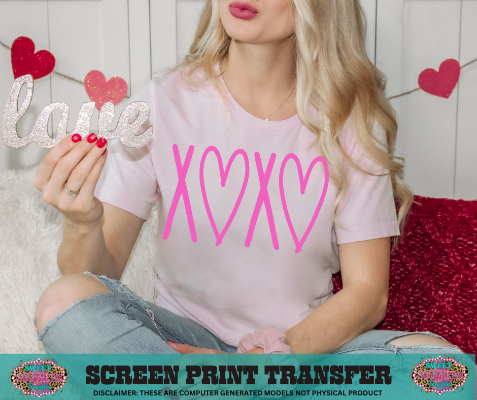 SINGLE COLOR SCREEN PRINT - XOXO