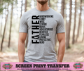 SINGLE COLOR SCREEN PRINT TRANSFER   - FATHER