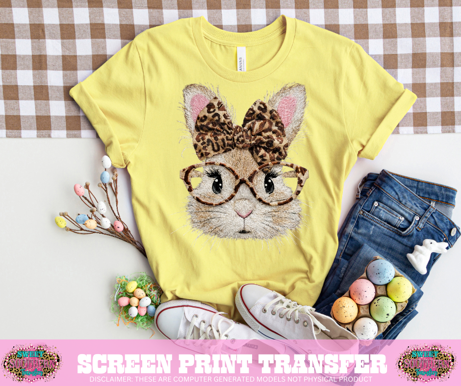 FULL COLOR SCREEN PRINT  - BUNNY CHEETAH