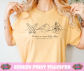 SINGLE COLOR SCREEN PRINT TRANSFER   - WAVES