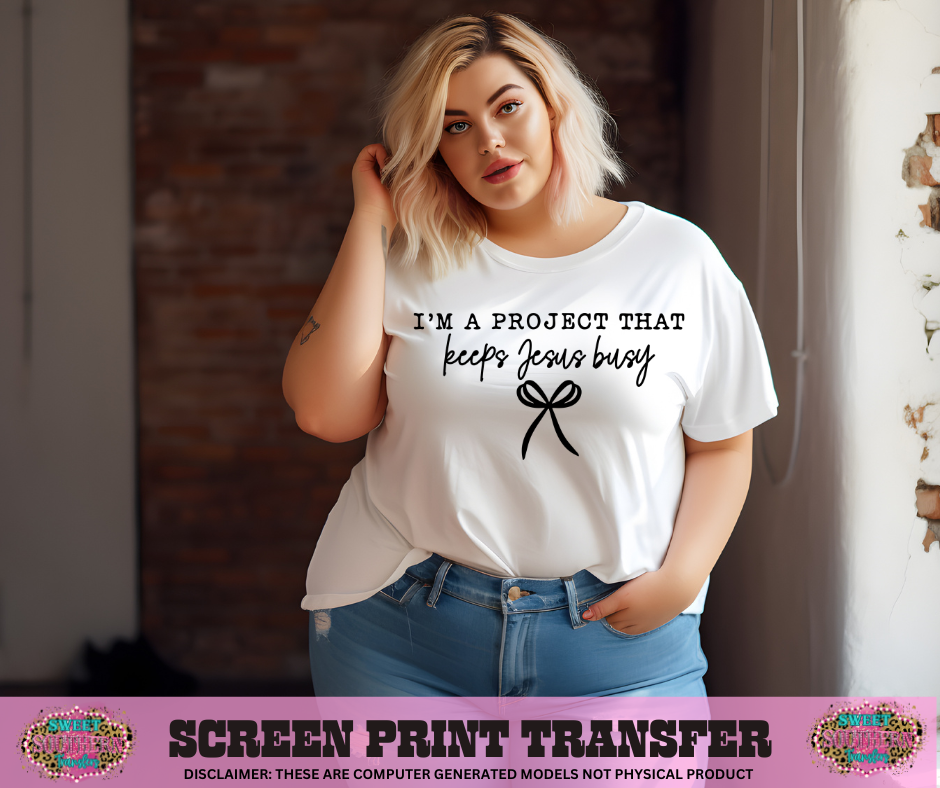 SINGLE COLOR SCREEN PRINT TRANSFER   - PROJECT BOW