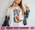 FULL COLOR SCREEN PRINT  -  BOOTS AMERICAN