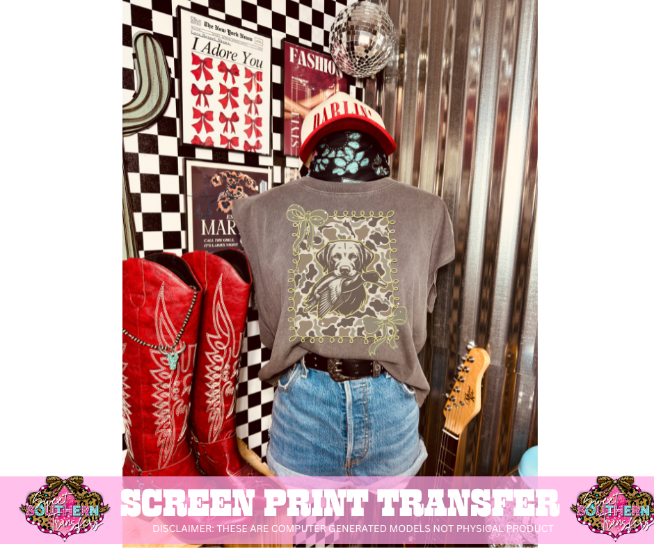 FULL COLOR SCREEN PRINT  - CAMO DUCK BOW