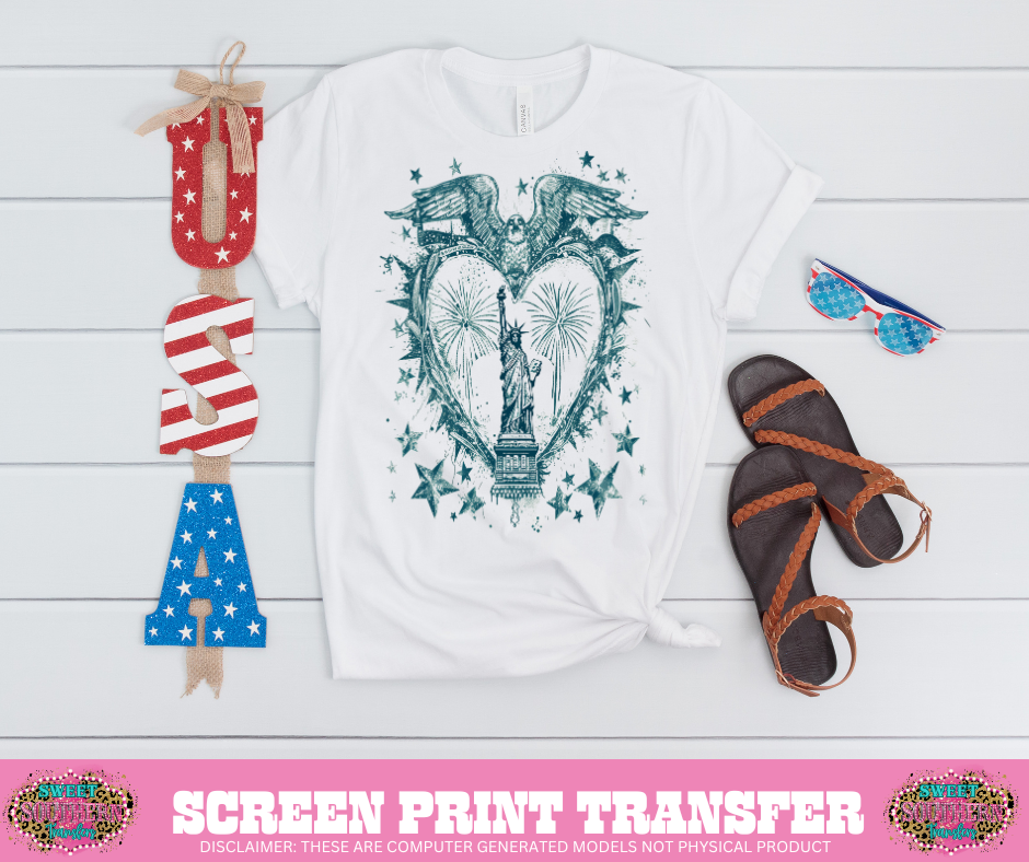 SINGLE COLOR SCREEN PRINT  - EAGLE STARS