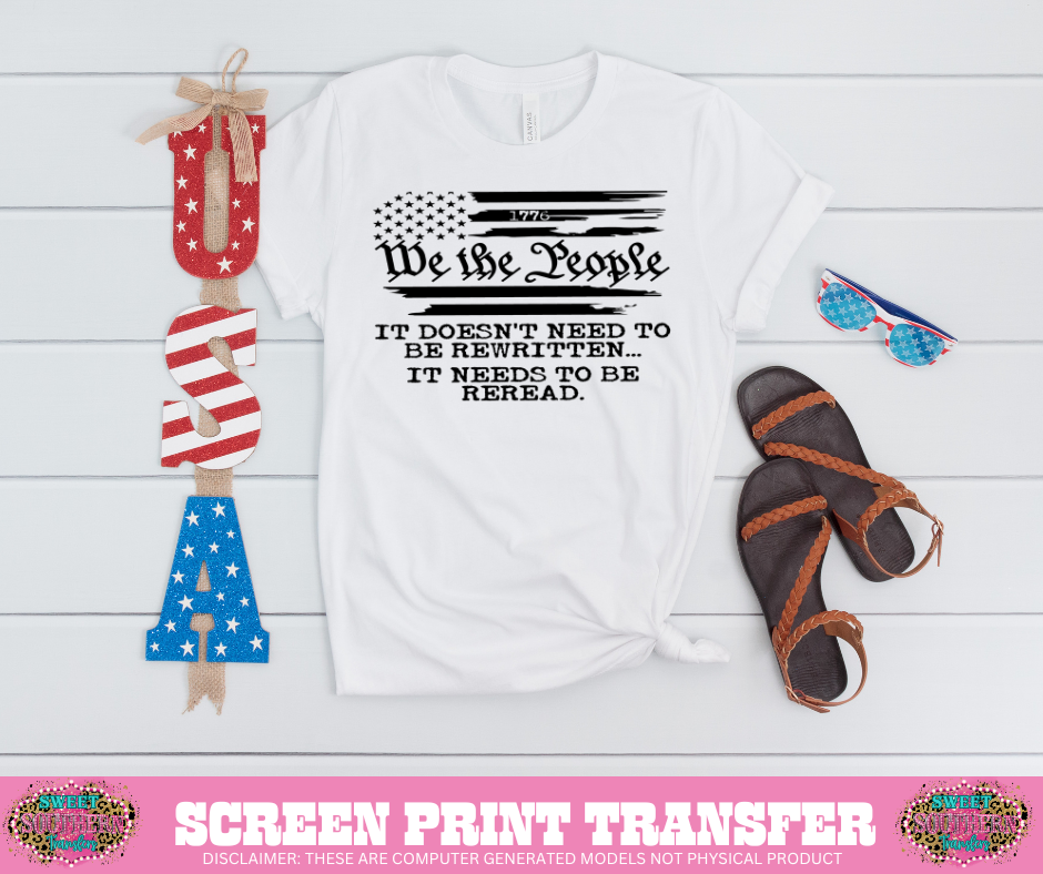SINGLE COLOR SCREEN PRINT  - WE THE PEOPLE