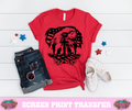 SINGLE COLOR SCREEN PRINT  - AMERICAN FLAG EAGLE