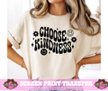SINGLE COLOR SCREEN PRINT  - CHOOSE KINDNESS SMILEY RETRO