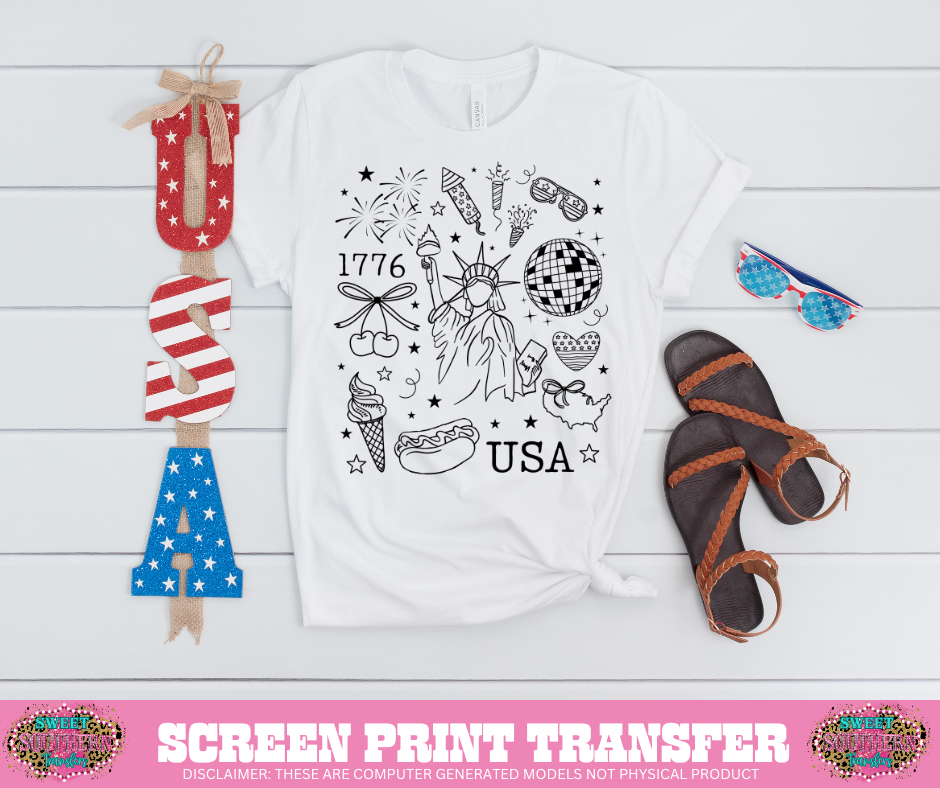 SINGLE COLOR SCREEN PRINT - 1776