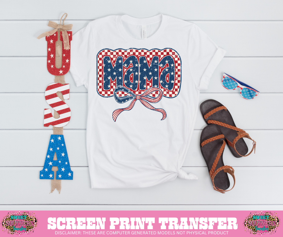 FULL COLOR SCREEN PRINT- MAMA AMERICAN