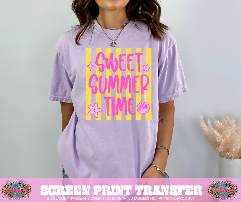 FULL COLOR SCREEN PRINT- SWEET SUMMER TIME STRIPES