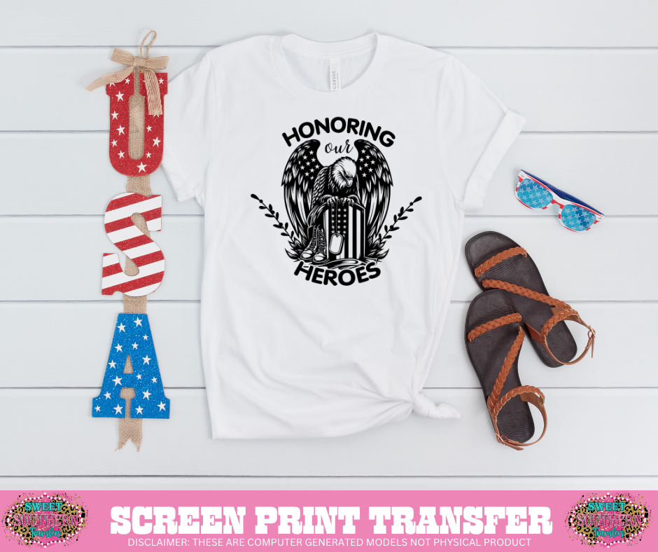 SINGLE COLOR SCREEN PRINT - HONORING OUR HEROES