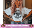 SINGLE COLOR SCREEN PRINT - FUCK OFF