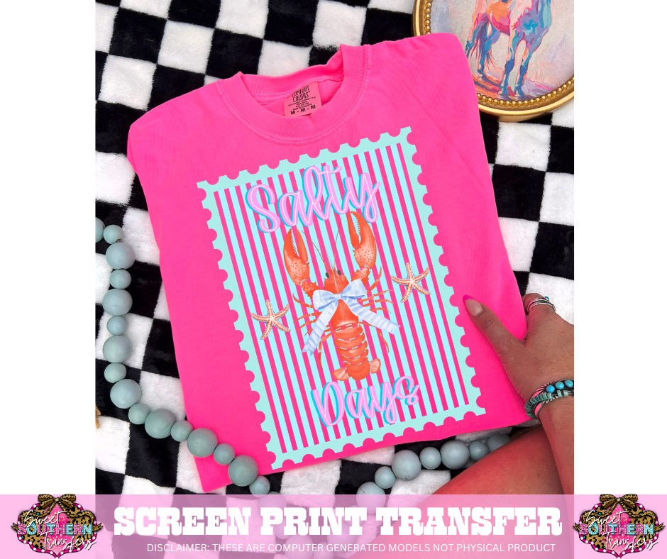 FULL COLOR SCREEN PRINT- SALTY DAYS STRIPES