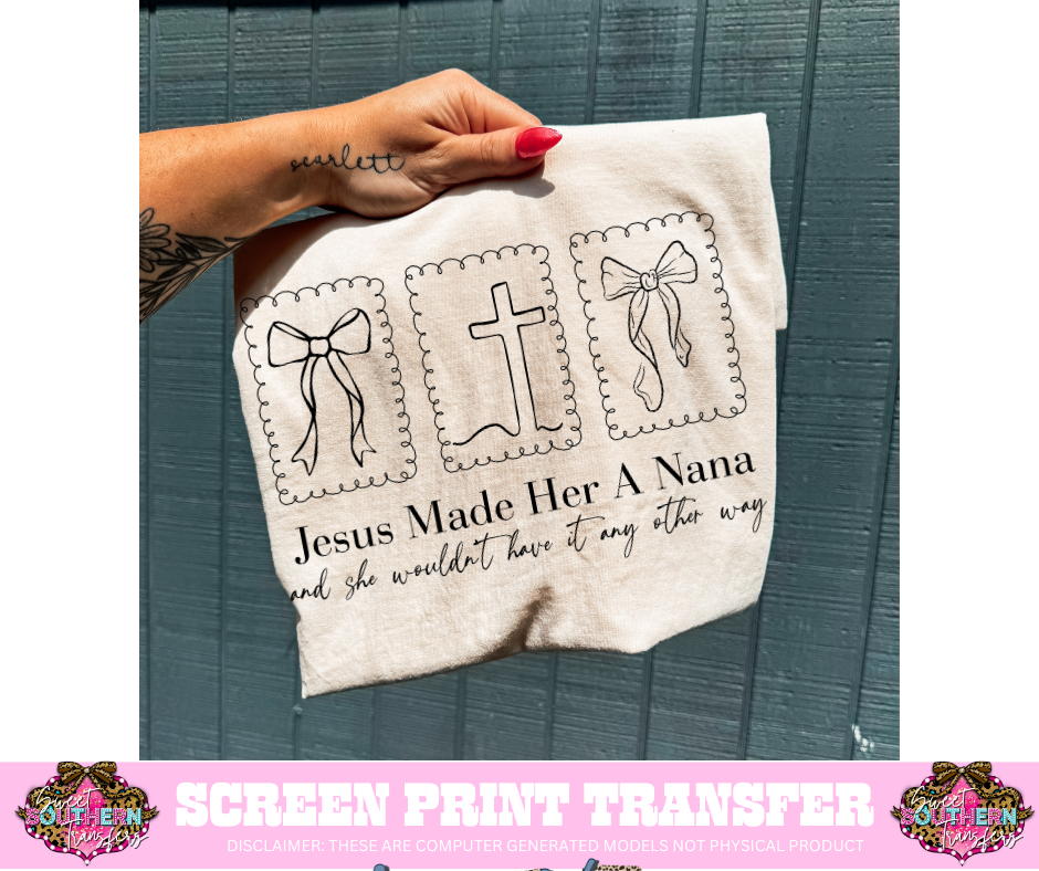 SINGLE COLOR SCREEN PRINT - JESUS MAKE HER