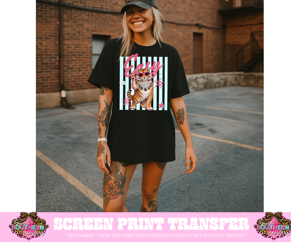 FULL COLOR SCREEN PRINT - EASY TIGER