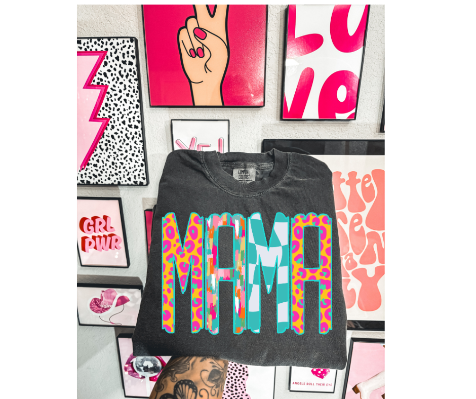 FULL COLOR SCREEN PRINT - MAMA CHEETAH