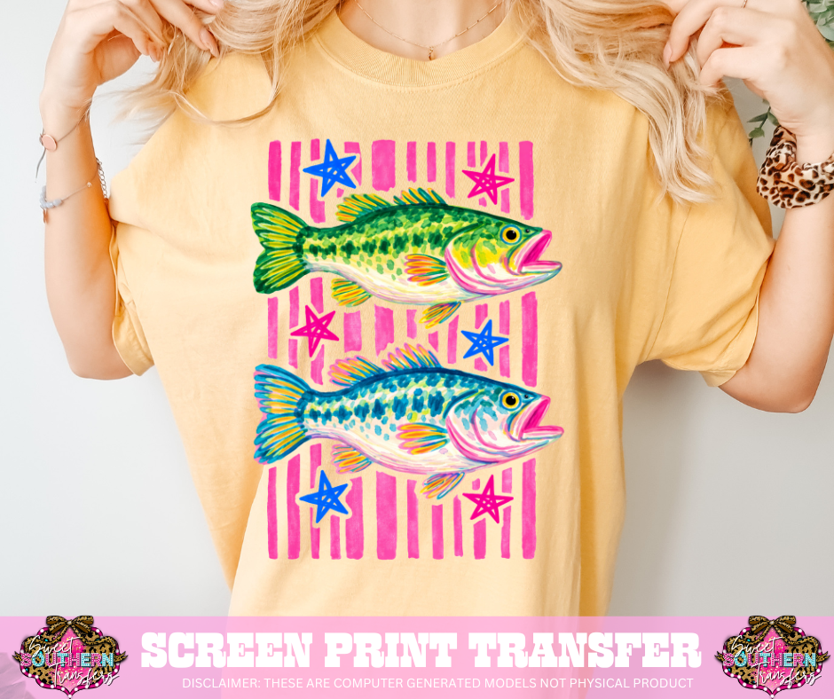 FULL COLOR SCREEN PRINT - 3 FISHES