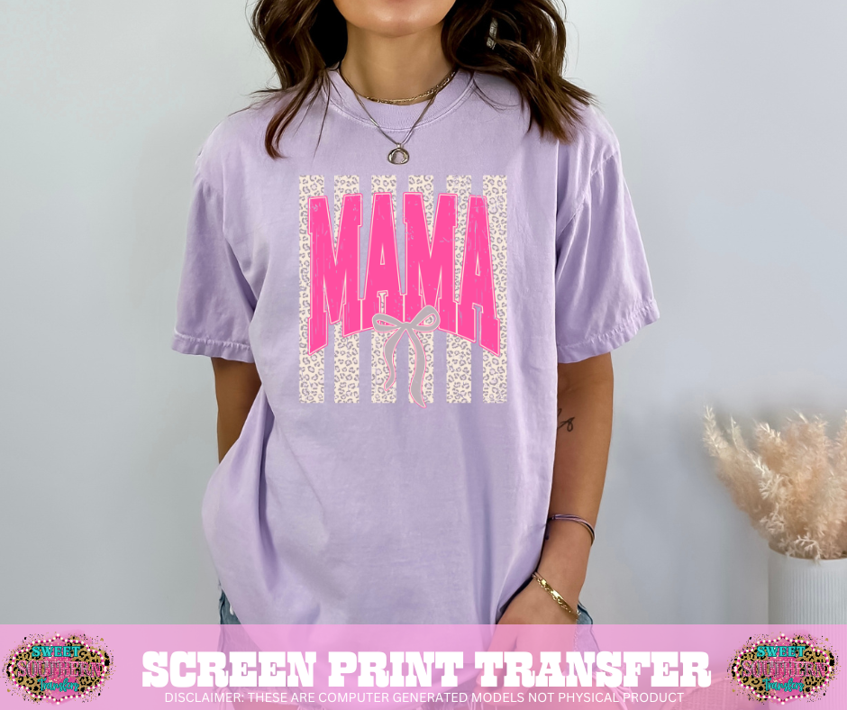FULL COLOR SCREEN PRINT - MAMA STRIPED CHEETAH