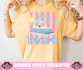 FULL COLOR SCREEN PRINT - LIVING ON LAKE TIME