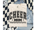 SINGLE COLOR SCREEN PRINT - CHEER MOM CHECKERED