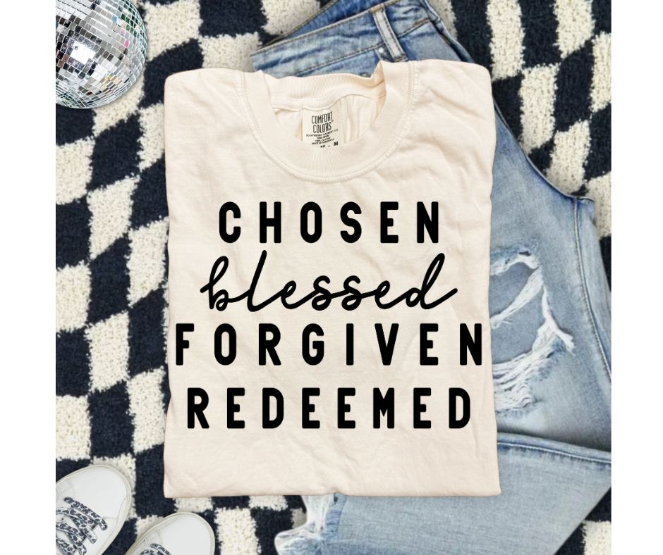 SINGLE COLOR SCREEN PRINT - CHOSEN BLESSED