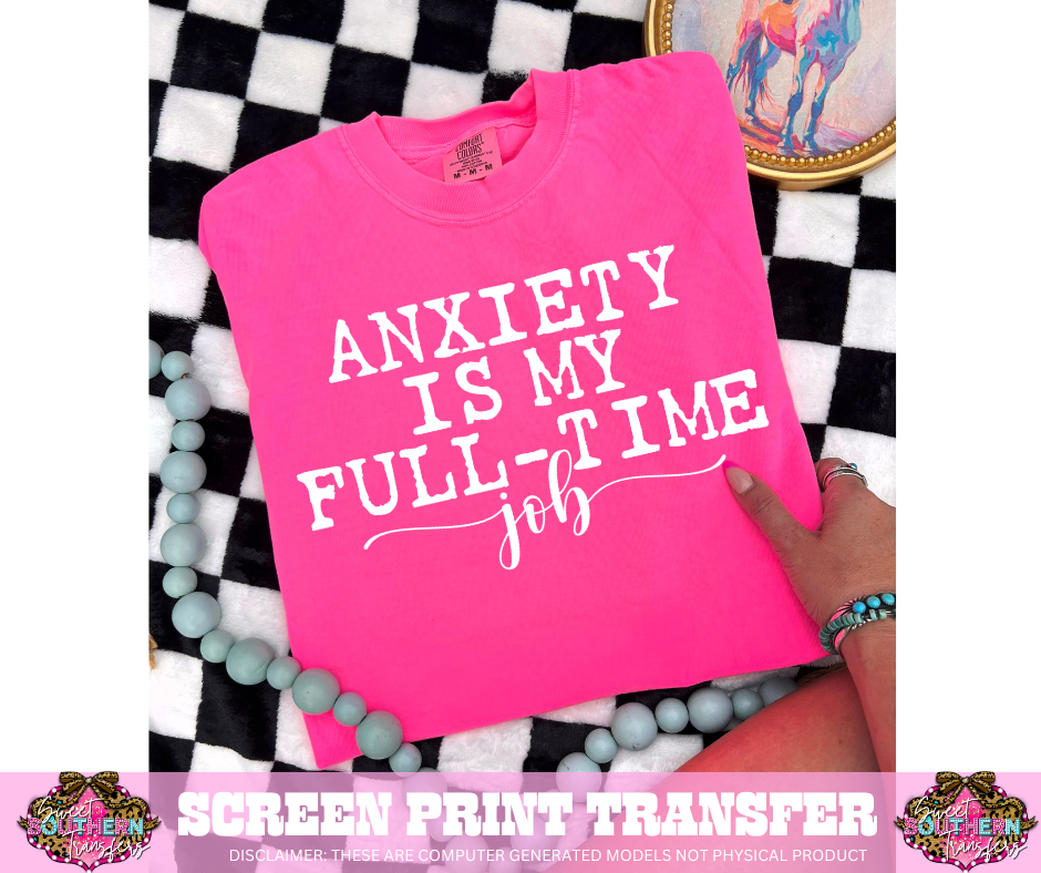 SINGLE COLOR SCREEN PRINT - ANXIETY