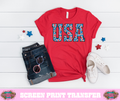 FULL COLOR SCREEN PRINT - USA BLUE