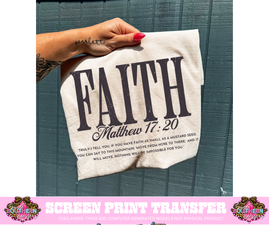 SINGLE COLOR SCREEN PRINT - FAITH