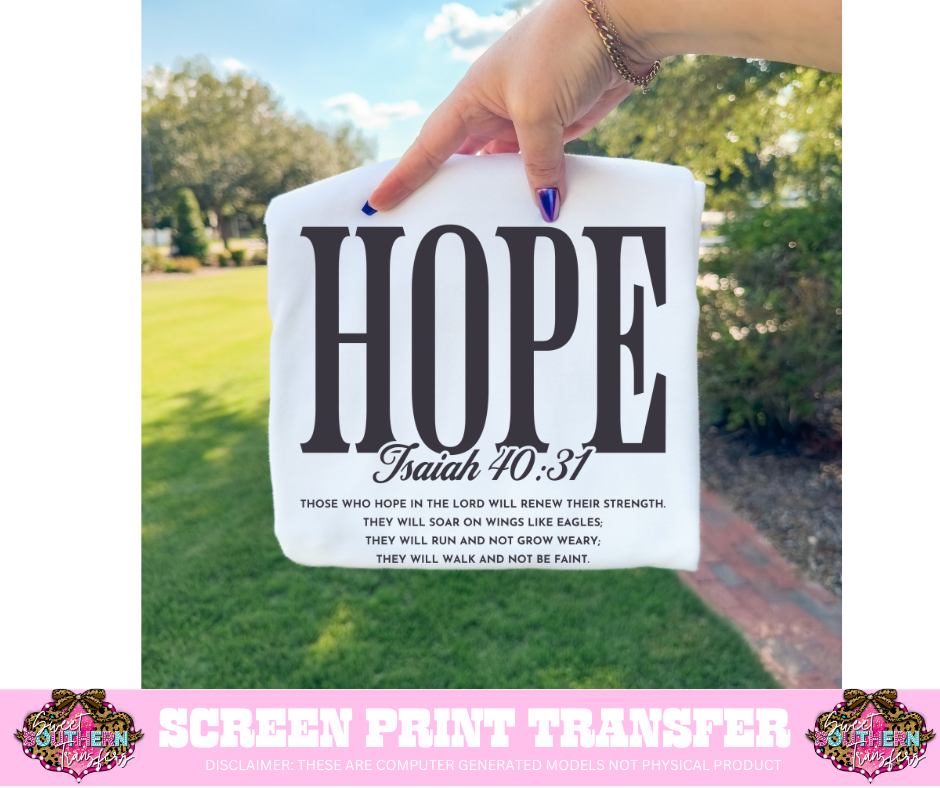 SINGLE COLOR SCREEN PRINT - HOPE