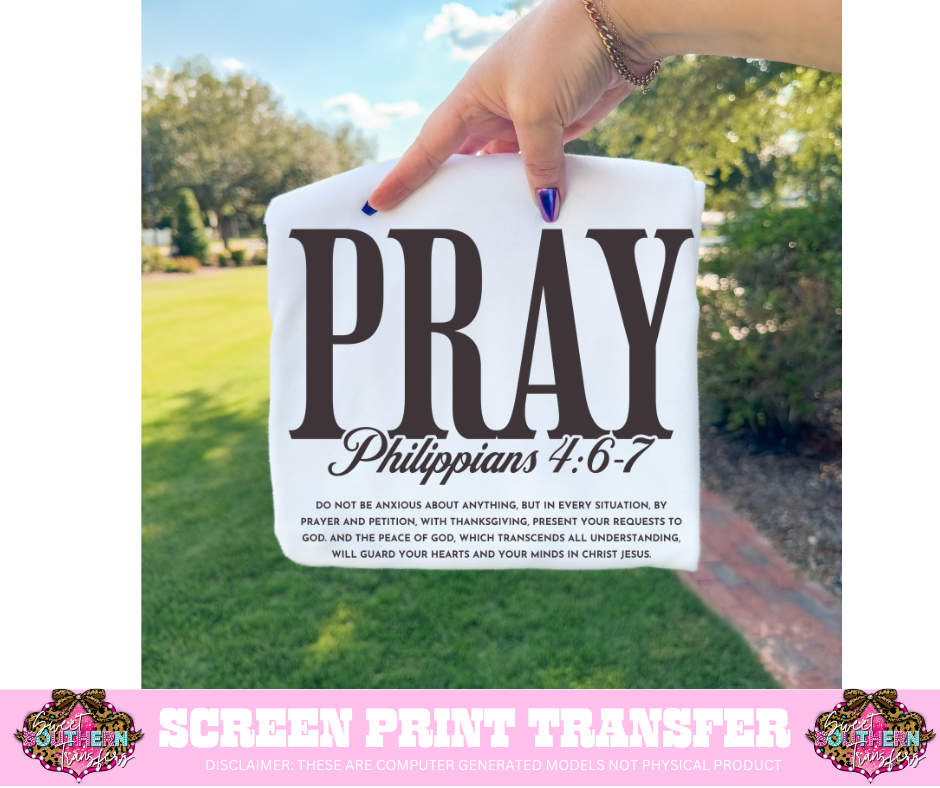 SINGLE COLOR SCREEN PRINT - PRAY