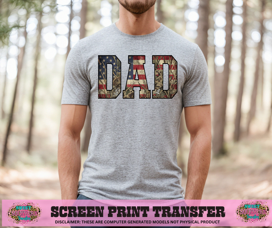 FULL COLOR SCREEN PRINT - DAD CAMO