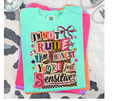 FULL COLOR SCREEN PRINT - I'M NOT I'M HONEST
