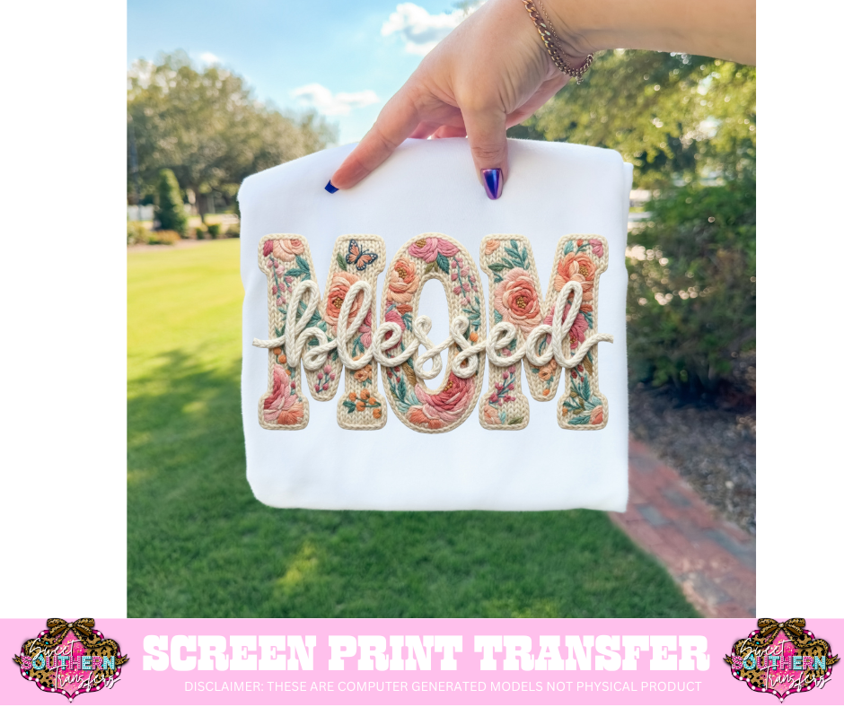 FULL COLOR SCREEN PRINT - MOM KNIT