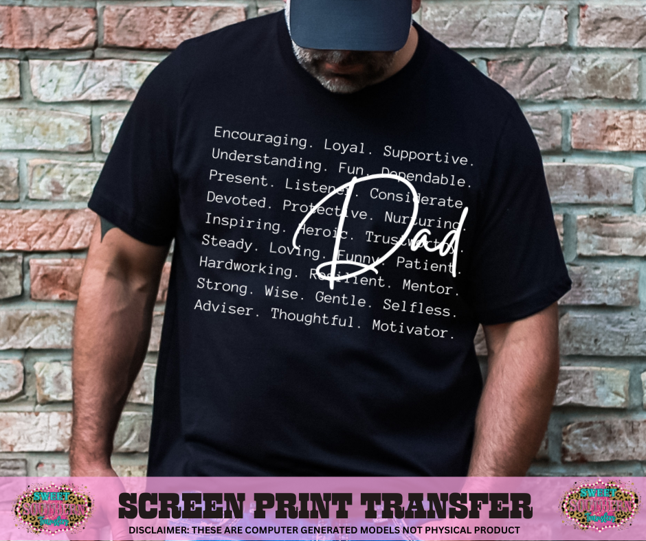 SINGLE COLOR SCREEN PRINT - DAD SCRIPT