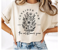 SINGLE COLOR SCREEN PRINT - CONSIDER HOW THE WILDFLOWERS GROW
