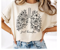 SINGLE COLOR SCREEN PRINT - JUST BREATHE LUNGS