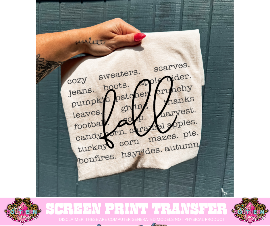 SINGLE COLOR SCREEN PRINT - FALL