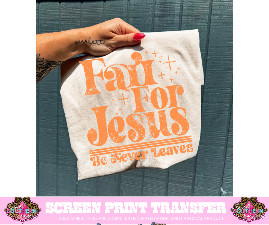 SINGLE COLOR SCREEN PRINT - FALL FOR JESUS