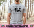 SINGLE COLOR SCREEN PRINT - MAN OF FAITH