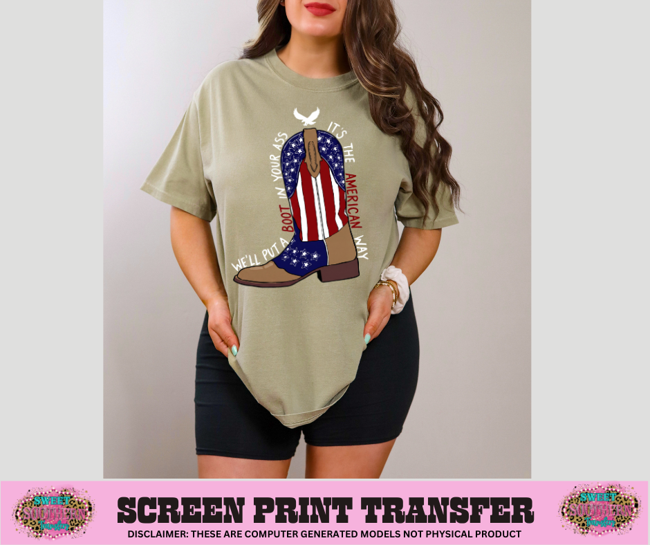 FULL COLOR SCREEN PRINT - BOOT