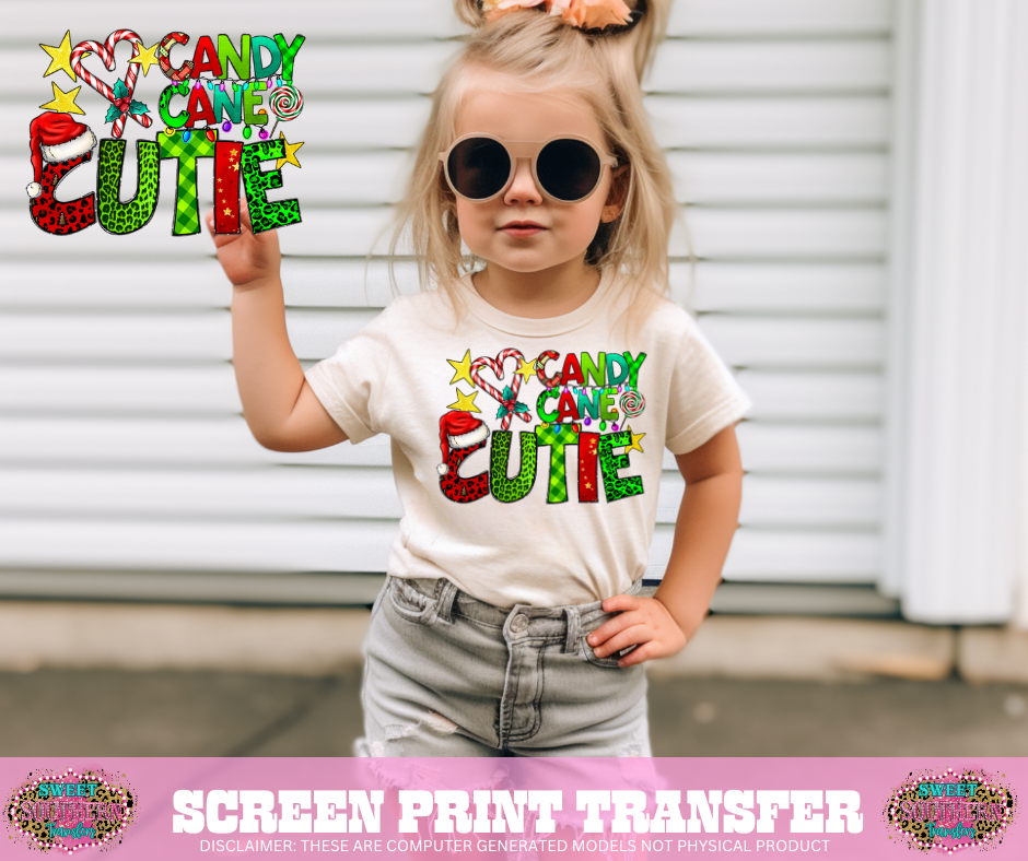 FULL COLOR SCREEN PRINT - CANDY CANE CUTIE