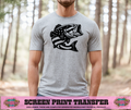 SINGLE COLOR SCREEN PRINT - FISH AMERICAN