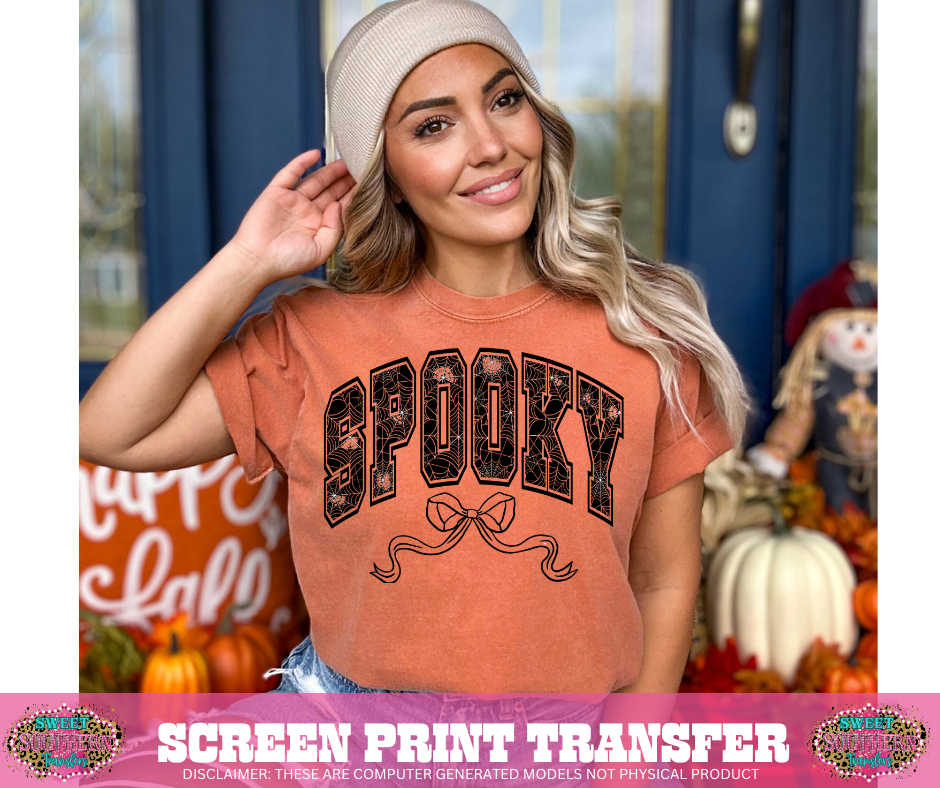 SINGLE COLOR SCREEN PRINT - SPOOKY WEB