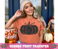 SINGLE COLOR SCREEN PRINT - PUMPKIN DISTRESSED