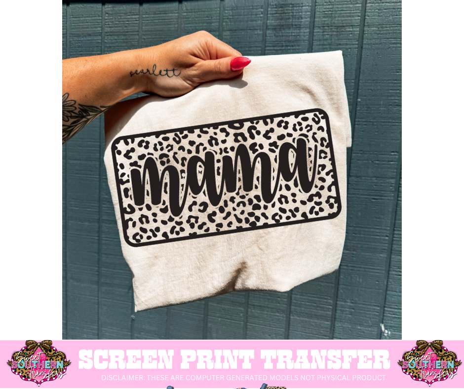 SINGLE COLOR SCREEN PRINT - MAMA CHEETAH