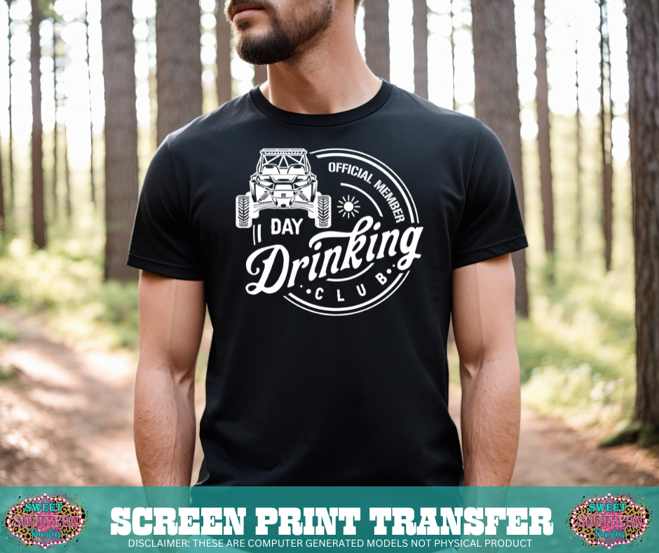 SINGLE COLOR SCREEN PRINT - OFFICAL MEMBER DAY DRINKING CLUB