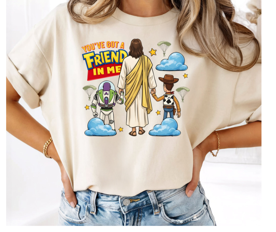 FULL COLOR SCREEN PRINT - JESUS FRIEND T