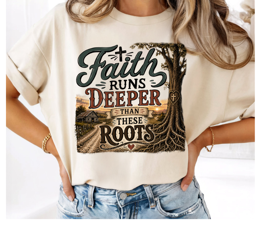 FULL COLOR SCREEN PRINT -FAITH RUNS DEEPER